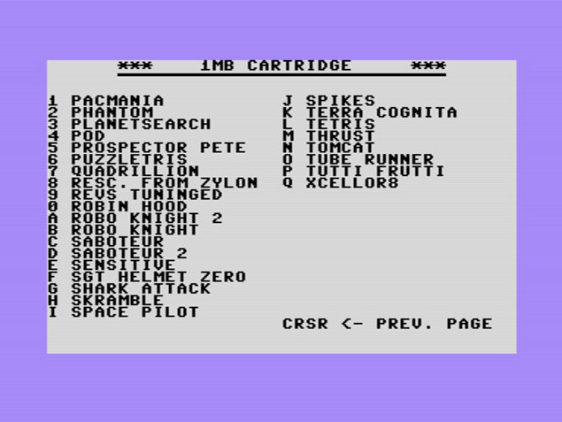 Commodore 16/116/Plus 4 1MB Catridge Juhász Jácint fejlesztés